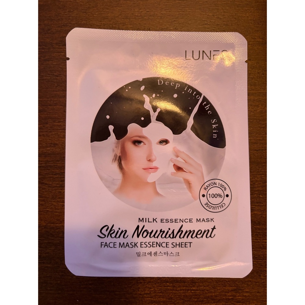 Lunes‎ Milk Essence Mask Skin Nourishment Face Mask Sheet 25ml Made in Korea